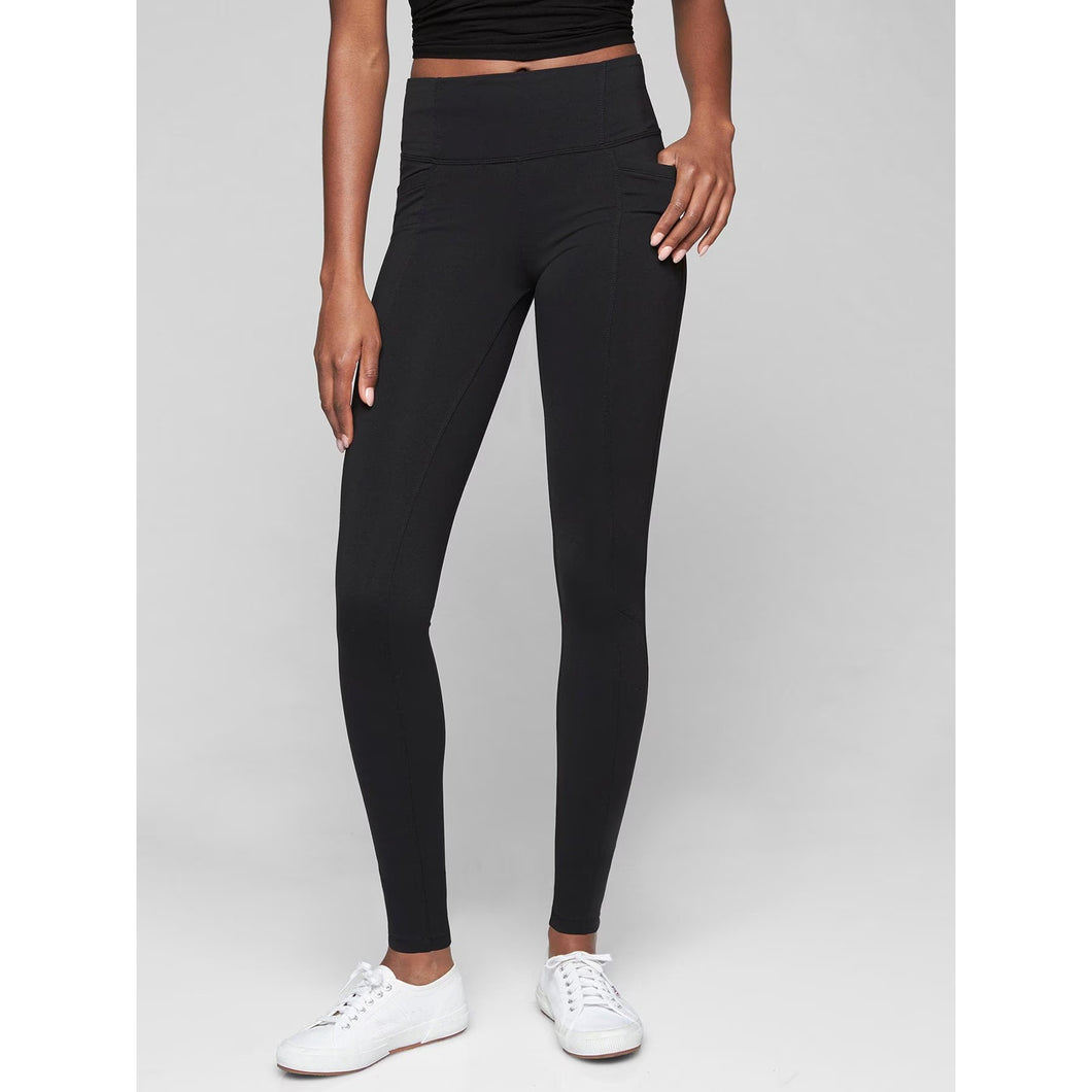 Athleta Metro High Waisted Pull On Activewear Leggings Black XS