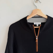 Load image into Gallery viewer, Peter Millar Autumn Crest Quarter Zip Long Sleeve Pullover Sweater Black XXL
