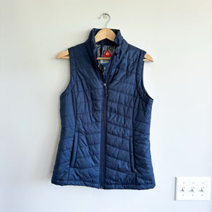 Columbia Quilted Insulated Zip Up Vest Navy S