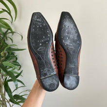 Load image into Gallery viewer, Tod's Leather Slip On Square Toe Penny Loafer Flats Brown 39.5 $495
