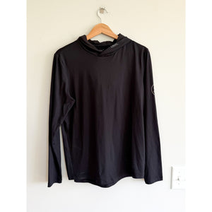 UNRL Ultra Hooded Long Sleeve Minimalist Pullover Sweatshirt Black S NWT