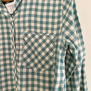 NWT Vineyard Vines Relaxed Gingham Chilmark Button Up Shirt Green/White 4