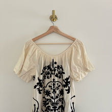 Load image into Gallery viewer, Free People Fiona Embroidered Scoop Neck Mini Dress Cream/Black S
