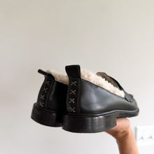 Load image into Gallery viewer, Kelsi Dagger Brooklyn Lens Leather Slip On Shearling Loafers Black 9 NEW
