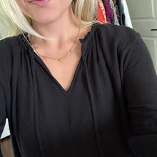 Load image into Gallery viewer, Rails Everly Long Sleeve Tiered V-Neck Mini Dress Black S
