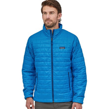 Load image into Gallery viewer, Patagonia Nano Zip Up Mock Neck Puffer Jacket Blue XXL
