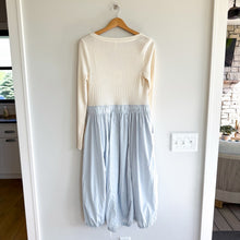 Load image into Gallery viewer, Anthropologie Daily Practice Twofer V-Neck Midi Dress White Blue M NWT
