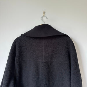 VARLEY Eleanor Patch Pocket Fleece Oversized Zip Up Jacket Black L NWT