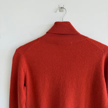 Load image into Gallery viewer, Neiman Marcus Cashmere Turtleneck Knit Pullover Sweater Rust Orange S
