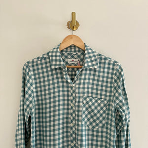 NWT Vineyard Vines Relaxed Gingham Chilmark Button Up Shirt Green/White 4