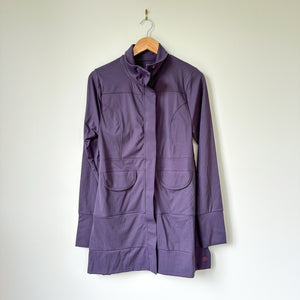 Any Age Activewear Zip Up Mock Neck Hip Length Outdoor Basic Jacket Purple XL