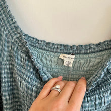 Load image into Gallery viewer, American Eagle Outfitters Plaid Smocked Mini Dress Teal L
