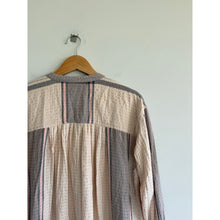 Load image into Gallery viewer, Free People Metallic Thread Long Sleeve Tunic Mini Dress Cream Gray XS

