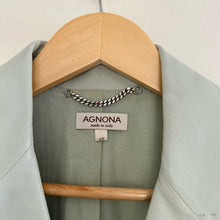 Load image into Gallery viewer, Agnona Leather Single-Breasted Lined Blazer Green 46
