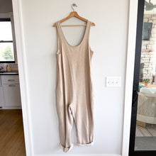 Load image into Gallery viewer, Jackson Rowe Jane Sleeveless Scoop Neck Straight Leg Overall Cream L
