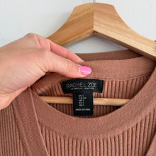 Load image into Gallery viewer, Rachel Zoe Ribbed Knit Button Front Cardigan Mini Tank Dress Set Brown S
