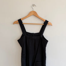 Load image into Gallery viewer, Everlane The Linen Picnic Straight Leg Square Neck Jumpsuit Washed Black 0

