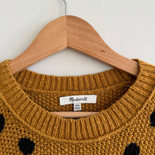Load image into Gallery viewer, Madewell Painted Spots Pull Over Crew Neckline Long Sleeve Sweater Brown XXS
