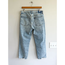 Load image into Gallery viewer, Abercrombie &amp; Fitch The Boyfriend Mid Rise Distressed Straight Jeans Blue 30 NWT
