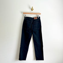 Load image into Gallery viewer, Madewell Classic Straight Denim High Rise Dark Wash Jeans Black 25

