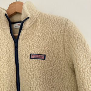 Vineyard Vines Heritage Sherpa 1/2-Zip in Camel XXS