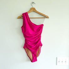 Load image into Gallery viewer, J. Crew One Shoulder One-Piece Swimsuit Fuschia Pink BC108 4 NWT
