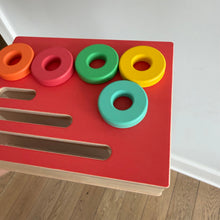 Load image into Gallery viewer, Lovevery The Realist Play Kit Count &amp; Slide Ring Chute Toy Red
