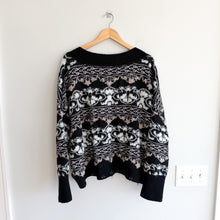 Load image into Gallery viewer, By Anthropologie Slouchy Textured V-Neck Long Sleeve Sweater Black M

