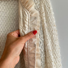 Load image into Gallery viewer, Vintage Ryu Ruffle Lace Bead Hook Closure Jacket Cream L
