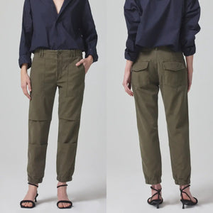 Citizens of Humanity Agni Utility Pant Teal Leaf Green 26