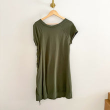 Load image into Gallery viewer, Sanctuary Lace Up Short Sleeve Round Neck Mini T-Shirt Dress Green M
