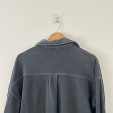 Load image into Gallery viewer, Forever 21 Button Front Collared Long Sleeve Casual Shacket Shirt Gray S
