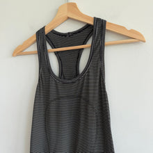 Load image into Gallery viewer, Lululemon Swiftly Tech Racerback Run Striped Activewear Tank Top Black 4
