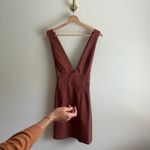 Load image into Gallery viewer, Forever 21 Empire West V-Neck A-line Mini Dress Mauve M

