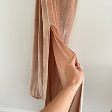 Load image into Gallery viewer, Baltic Born Tatiana Velvet One Shoulder Front Slit Maxi Dress Mauve XS
