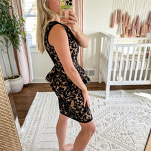 Load image into Gallery viewer, Tadashi Shoji Lace Overlay Peplum Cocktail Dress
