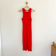 Load image into Gallery viewer, John &amp; Jenn Ribbed Knit Sleeveless Midi Tank Dress Red S
