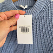 Load image into Gallery viewer, Lunya Cozy Cotton Silk Crew Neck Knit Pullover Sweater Blue XS NWT
