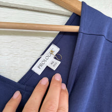 Load image into Gallery viewer, Prologue Sleeveless Cropped Leg Tie Front Round Neck Jumpsuit Navy Blue XS
