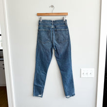 Load image into Gallery viewer, AGOLDE Nico High Rise Distressed Hem Button-Fly Denim Skinny Jeans Blue 25

