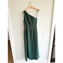 Load image into Gallery viewer, Shoshanna Margo Hunter Midnight Crepe Front Slit Maxi Dress Green 4
