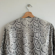 Load image into Gallery viewer, Elie Tahari Janet Python-Embossed Leather Jacket L
