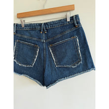 Load image into Gallery viewer, Good American Raw Hem Denim High Rise Cut-Off Shorts Blue 8
