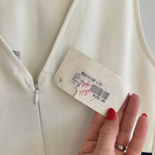 Load image into Gallery viewer, Three Dots Colorblock Pattern Sleeveless Sheath Dress White/Black S NWT
