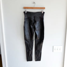Load image into Gallery viewer, Spanx Faux Leather Moto Pull On High Rise Leggings Black L
