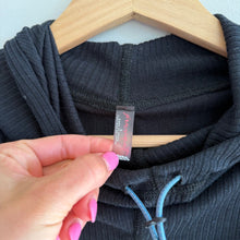 Load image into Gallery viewer, FP Movement Honey Dove Ribbed Hooded Long Sleeve Pullover Black S
