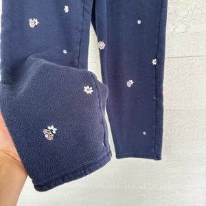 Madewell Airyterry Floral Embroidered High Waist Tapered Sweatpants Blue S