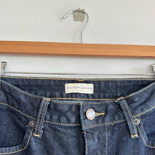 Load image into Gallery viewer, Oliver Logan Russel Denim High Waist Slit Hem Flared Jeans Blue 27
