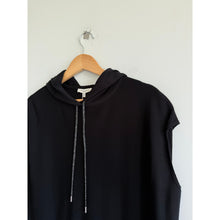 Load image into Gallery viewer, Lafayette 148 New York Crew Neck Sleeveless Hoodie Sweatshirt Black L NWT
