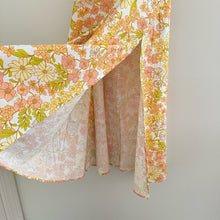 Load image into Gallery viewer, NWT Girl And The Sun Cairo Floral Pattern High Rise Maxi Skirt Yellow XL

